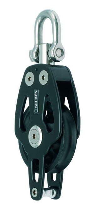 Seldén Einscheibiger Gleitlagerblock PBB100 mit Wirbelschäkel und Unterbügel