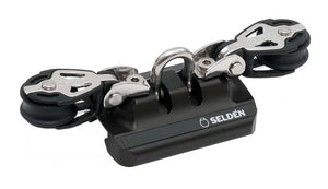 Seldén Großschottraveller System 15 – mit 2 Umlenkblöcken und Bügel für Schotaufnahme