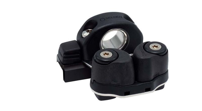 Seldén Fockrutscher Typ 15 mit Pin-Stop-Funktion und Klemme für Steuerbord