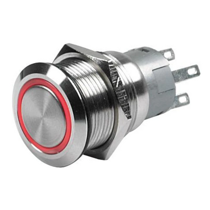 Hella Tastschalter 24V mit roten LED Leuchtring