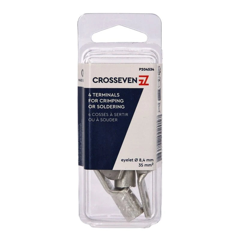Crosseven Kupfer-Rohrkabelschuhe ø8