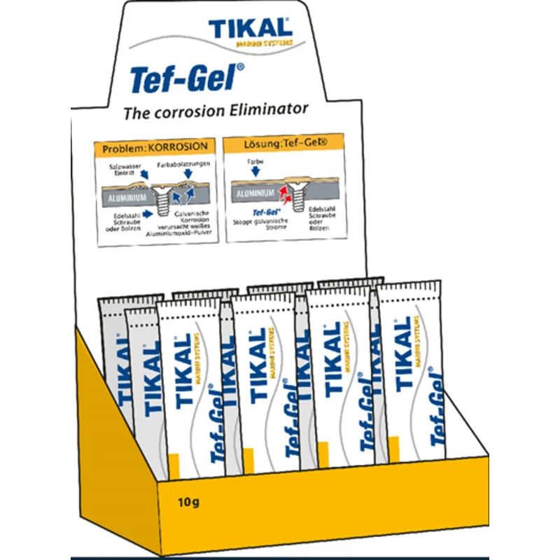 Tikal Tef Gel LADENDISPLAY mit 20x Tube 10g