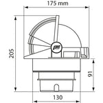 Plastimo COMPASS OLYMPIC 135 WHITE.C BLK