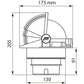 Plastimo COMPASS OLYMPIC 135 WHITE.C BLK