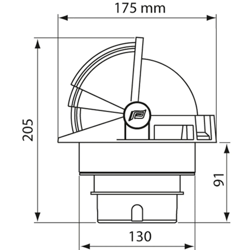 Plastimo COMPASS OLYMPIC 135 WHITE.C BLK