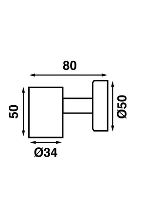Batsystem Tube D1 reading light with switch, LED 12V 06W 60lm IP21, aluminum with USB port