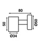 Batsystem Leseleuchte Tube D1 mit Schalter LED 12V 06W 60lm IP21 Aluminium mit USB-Anschluss