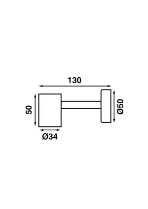 Batsystem Tube D1 reading lamp with switch, flexible arm, LED, 12V, 6W, 60lm, IP21, aluminum, with USB port