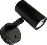 Batsystem Minitube D4 LED Leseleuchte – matt schwarz