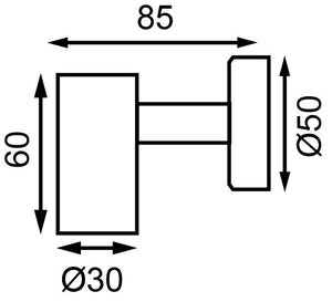 Batsystem reading light Minitube D4 LED matte black