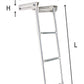 Batsystem telescopic boat ladder with cassette, L=880mm, W=295mm, D=300mm, H=65mm, 3 steps, plastic