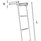 Batsystem Bootsleiter teleskopierbar mit Kassette L=880mm B=295mm D=300mm H=65mm 3 Stufen Kunststoff