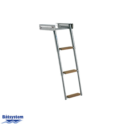 Batsystem Kassettenleiter Teak – platzsparende Teleskopleiter für Bord und Badeplattform