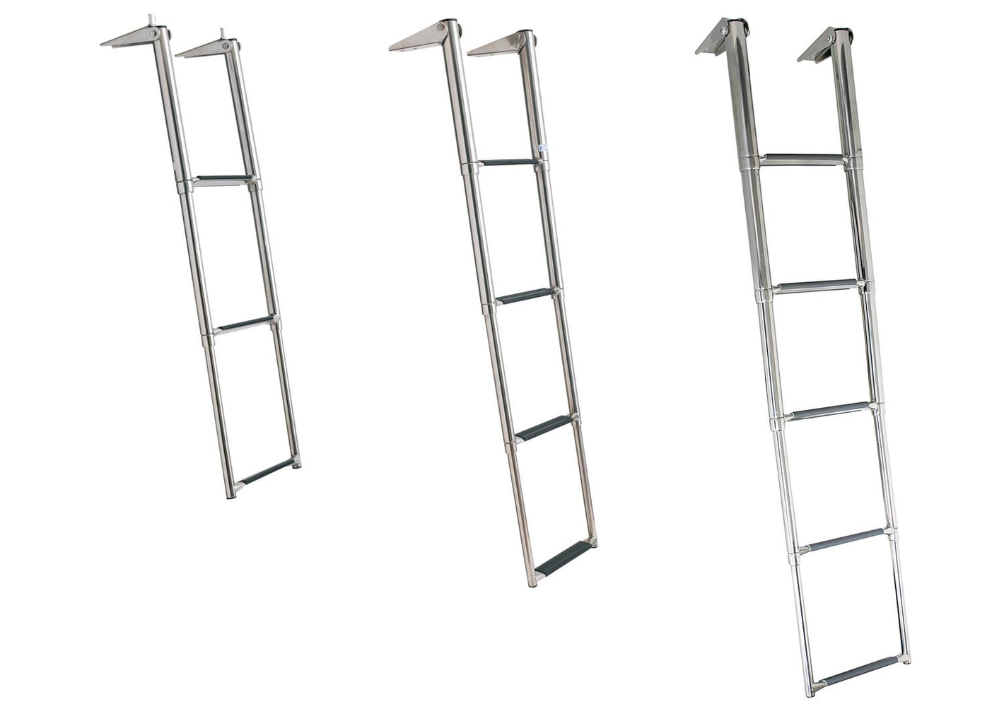 Batsystem Kassettenleiter Teak – platzsparende Teleskopleiter für Bord und Badeplattform