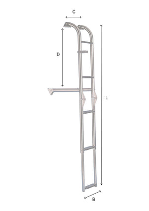 Batsystem rear ladder 5-step 1185mm