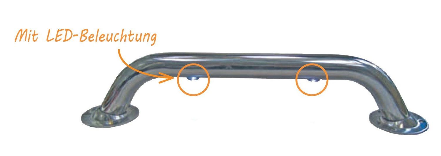Batsystem Handlauf mit LED-Beleuchtung – beleuchtete Reling aus Edelstahl A4