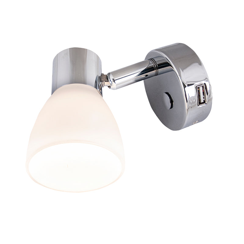 Batsystem Leia LR2 LED-Leseleuchte mit Dimmer und USB-Steckdose