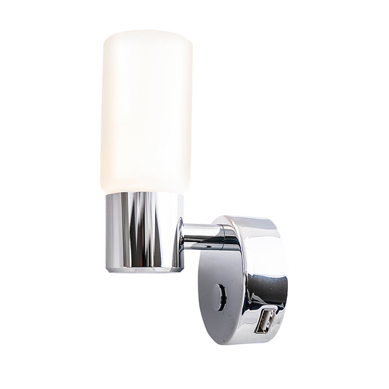 Batsystem Leia LW1 LED-Wandleuchte mit Dimmer und USB-Steckdose