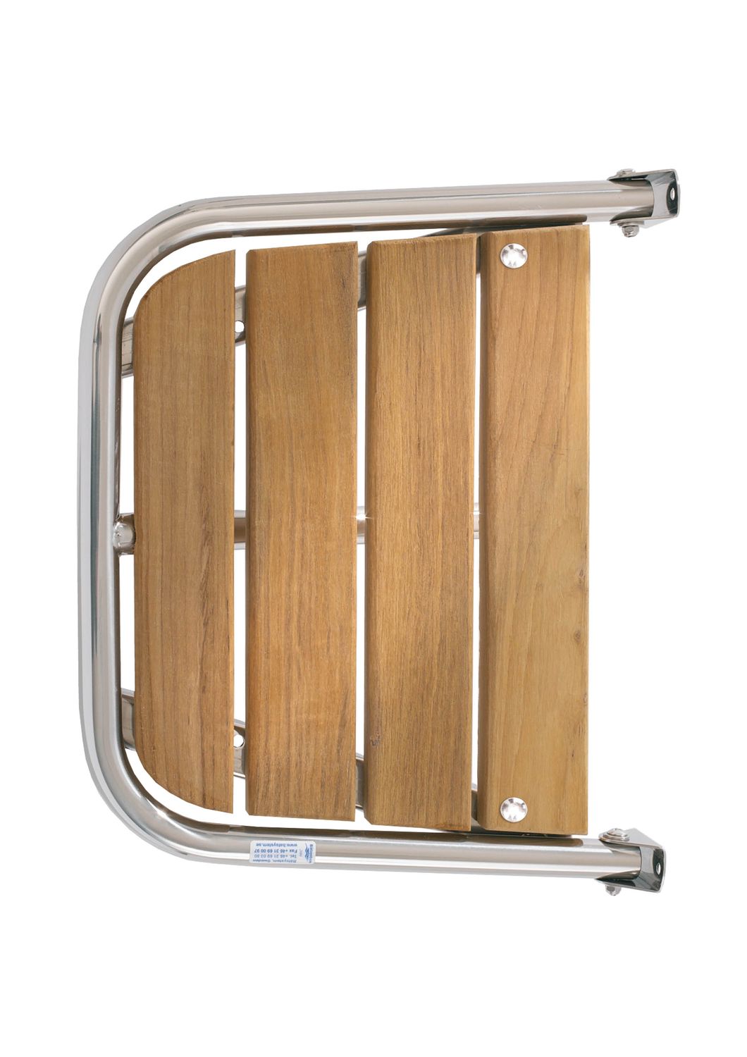 Batsystem Heckplattform für Motorboot Teak B=450mm T=360mm Rohr D=25mm