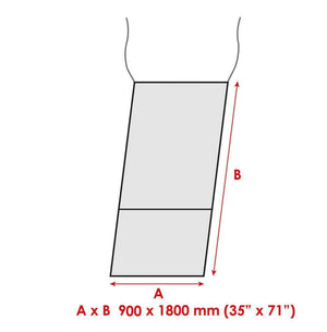 Waterline Moskitonetz verdunkelnd 900x1800mm für Niedergang mit Innenmass bis 850x1750mm