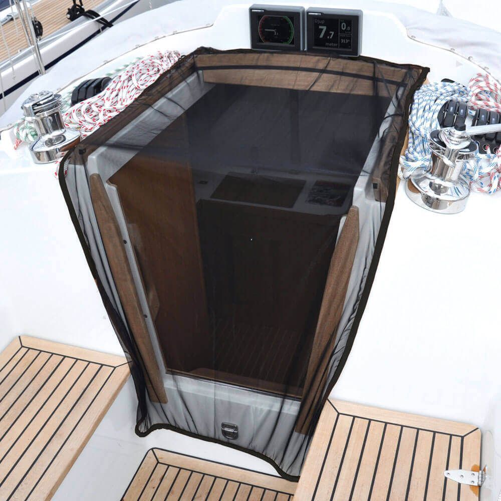 Waterline Design Moskitonetz für Niedergang – mit eingenähtem Bleiband