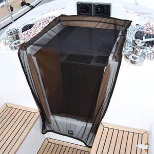 Waterline Design Moskitonetz für Niedergang – mit eingenähtem Bleiband