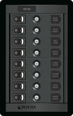 Blue Sea Systems Schaltpanel für BSS Automatik-Sicherungen – 8-fach Bordnetzverteilung