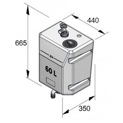 Vetus Schmutzwassertank 80 Ltr.