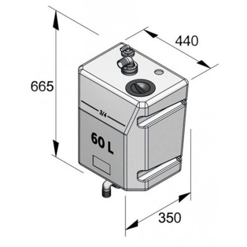 Vetus Schmutzwassertank 80 Ltr.