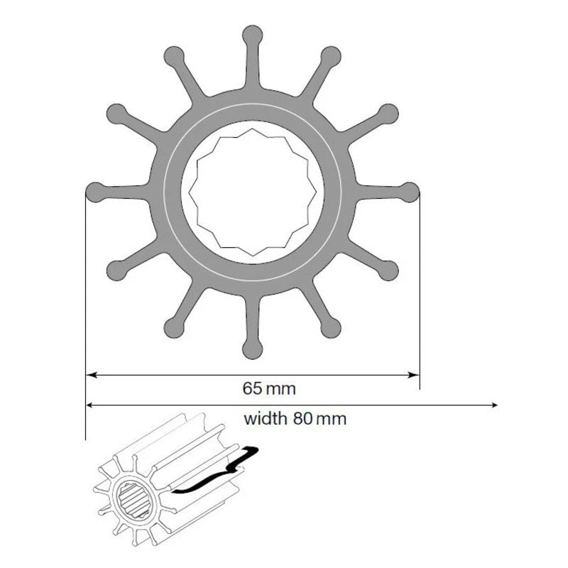 Johnson Impeller für F75 Pumpe