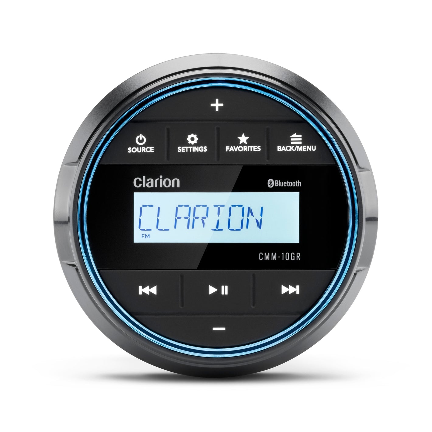 Clarion CMM-10GR Marine-Radio – spritzwassergeschützt (IP66) mit Bluetooth & 2-Zonen-Verstärker