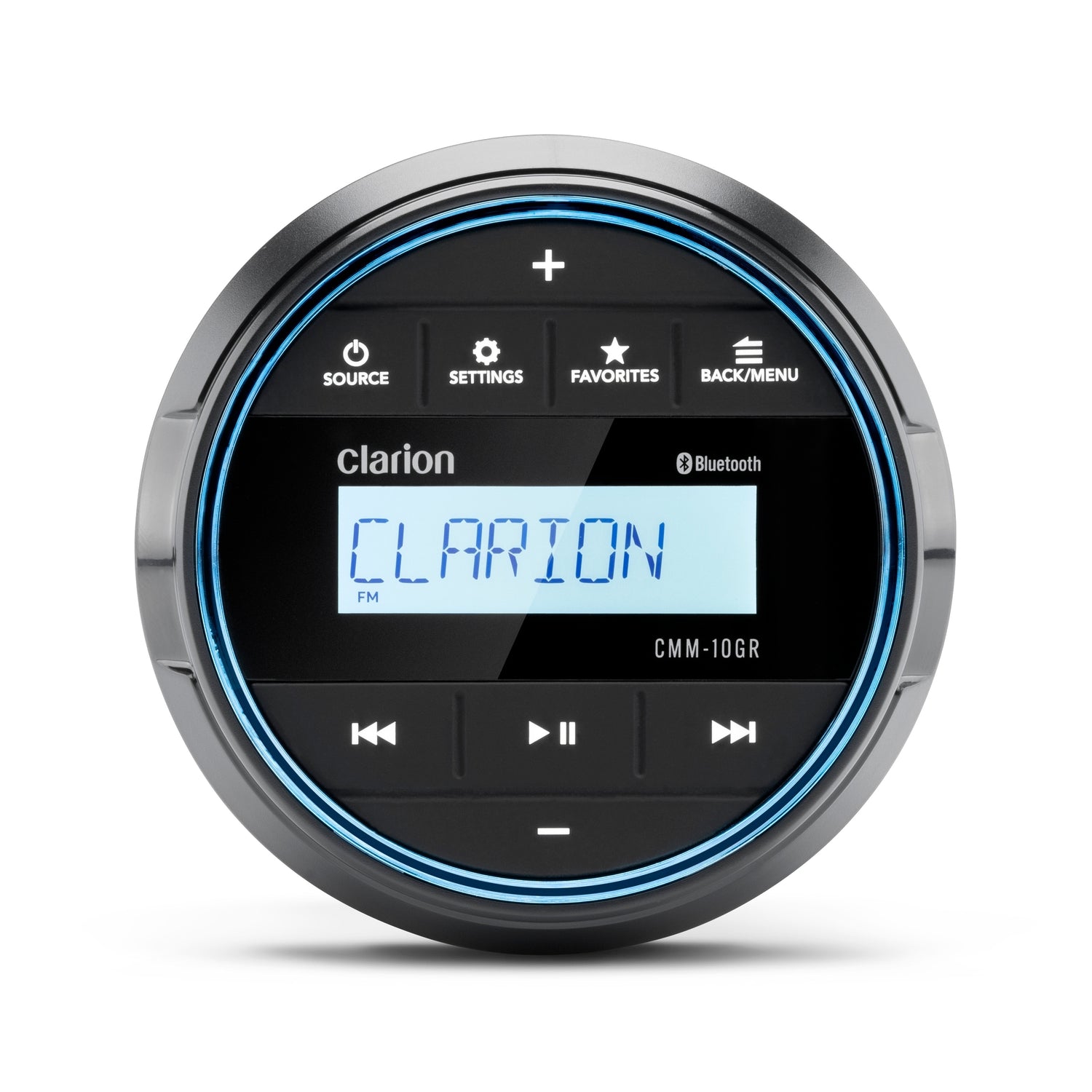 Clarion CMM-10GR Marine-Radio – spritzwassergeschützt (IP66) mit Bluetooth & 2-Zonen-Verstärker