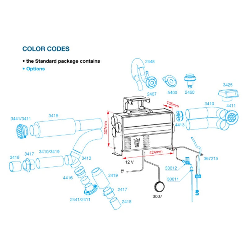 Wallas SPARTAN AIR Diesel-Heizung 1400-4500W