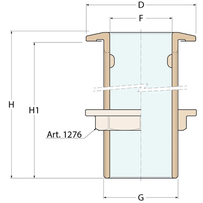 Guidi Borddurchlass 'L' abgeschrägt - G 1''