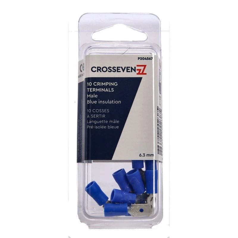 Crosseven Isolierter Flachstecker Blau 6