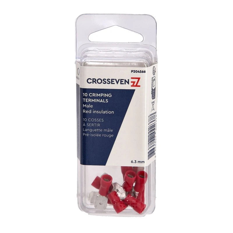 Crosseven Isolierter Flachstecker Rot 6