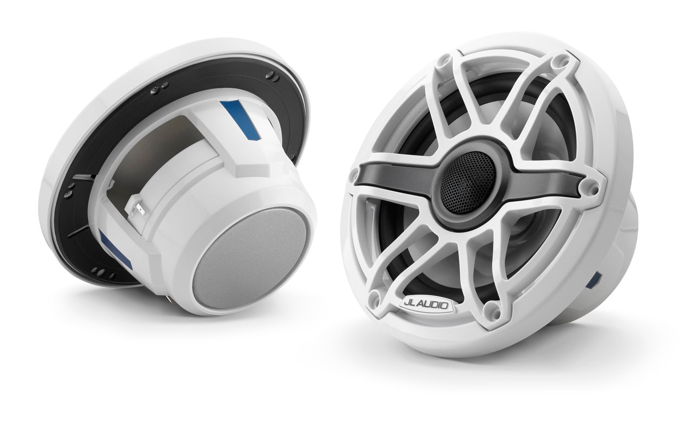 JL Audio M6 Marine-Koaxiallautsprecher mit weißem Sport-Grill