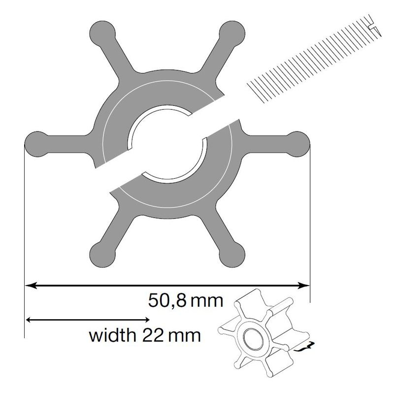 Johnson Impeller for F4 Pump, MC97/EPDM