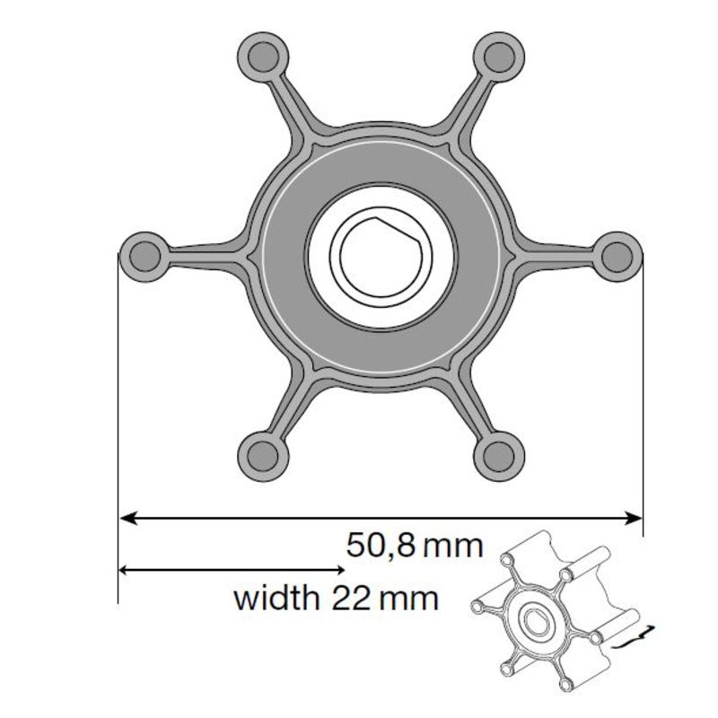 Johnson Impeller for F4 Pump, MC97/EPDM