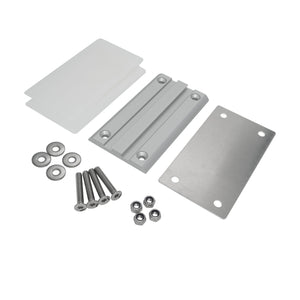 Lagun mounting plate for table frame with counter plate and bolts, anodized aluminum