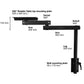 Lagun Tischgestell mit doppeltem Arm – flexibel positionierbar, 360°-Drehung