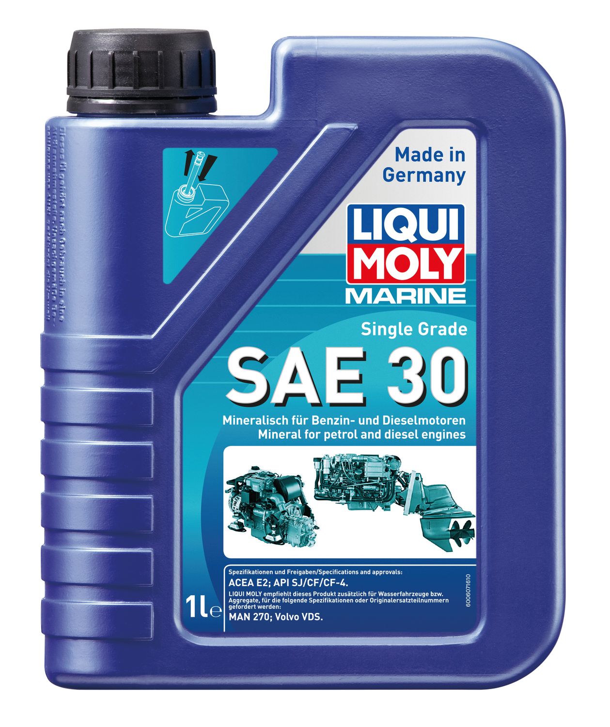 LIQUI MOLY Marine Single Grade SAE 30 – mineralisches Einbereichsmotoröl