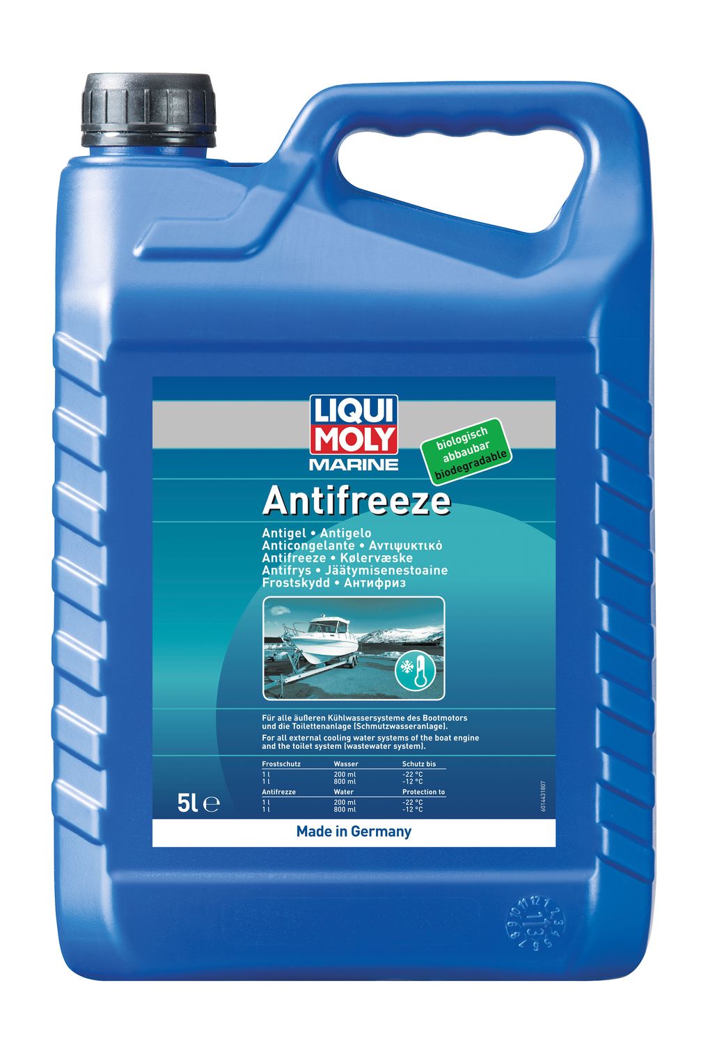 LIQUI MOLY Marine Antifreeze – biologisch abbaubares Frostschutzkonzentrat für Boote