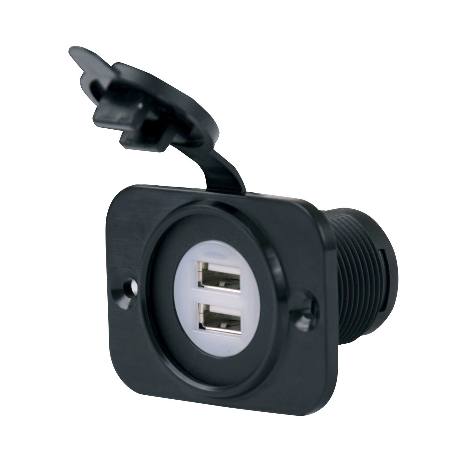 Marinco Dual-USB-Buchse – 12/24 V Einbau-USB-Steckdose mit LED-Anzeige