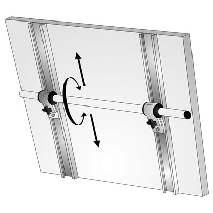NOA Befestigungsprofile 10606 – Solarpanelhalter mit Rohrschellen für Heckkorb