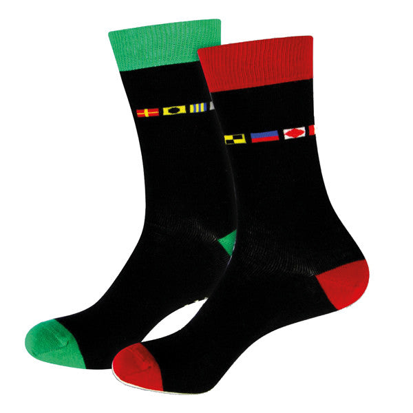 Palby Seemannssocken mit Signalflaggenmotiv – Backbord & Steuerbord
