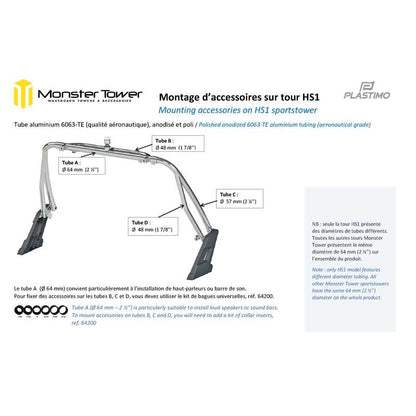 PLASTIMO HS1 sportstower von Monster Tower SCHWARZ