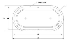 Air inlet Oval Area=250cm/2