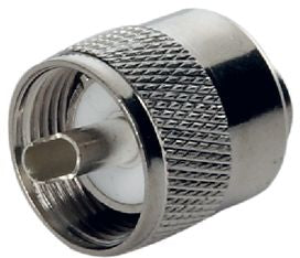 Scout PL-259 Stecker für RG-58 Koaxialkabel – vernickelter Schraubstecker