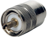 Scout PL-259 Antennenstecker für RG213 – vernickelter Schraubstecker mit Silberspitze